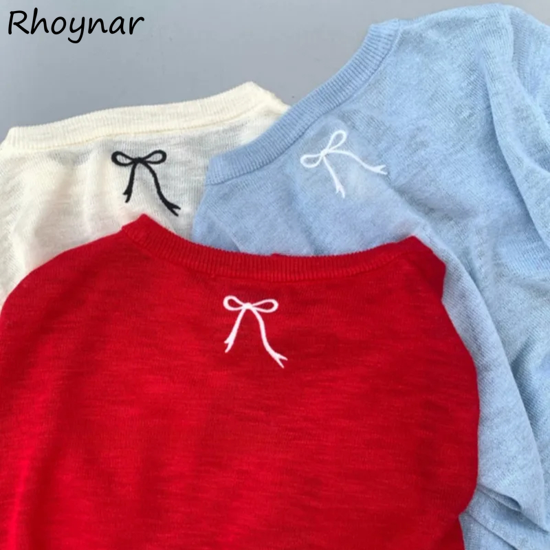 Embroidery Thread Yarn - Корейский модный кардиган, женский летний укороченный