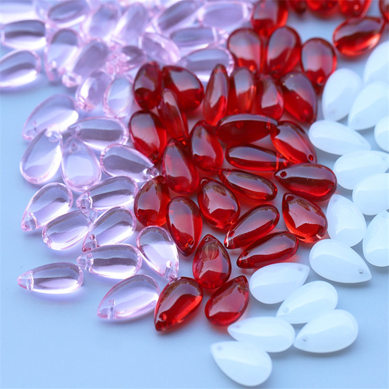 Embroidery Glass Beads - Смешанные цвета, капли воды, чешские стеклянные