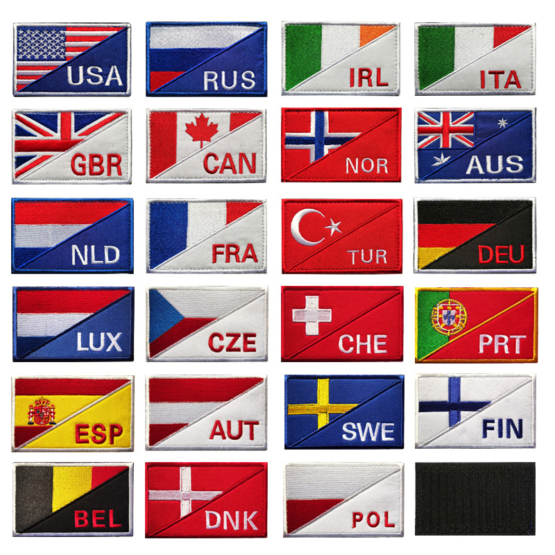 Embroidery Uk - Национальный флаг, Германия, Румыния, Швейцария, Испания,