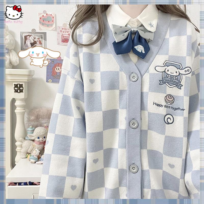 Embroidery Thread Yarn - Кардиган с вышивкой Kuromi из мультфильма,