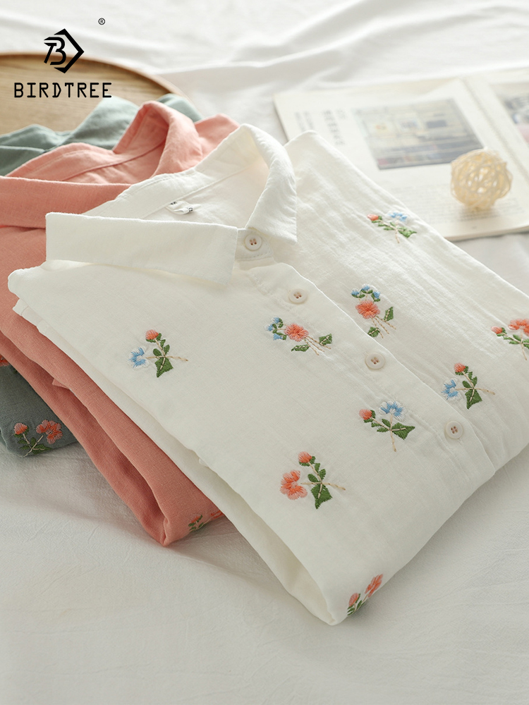 Embroidery Thread Yarn - Новинка 2025, летняя рубашка из хлопковой