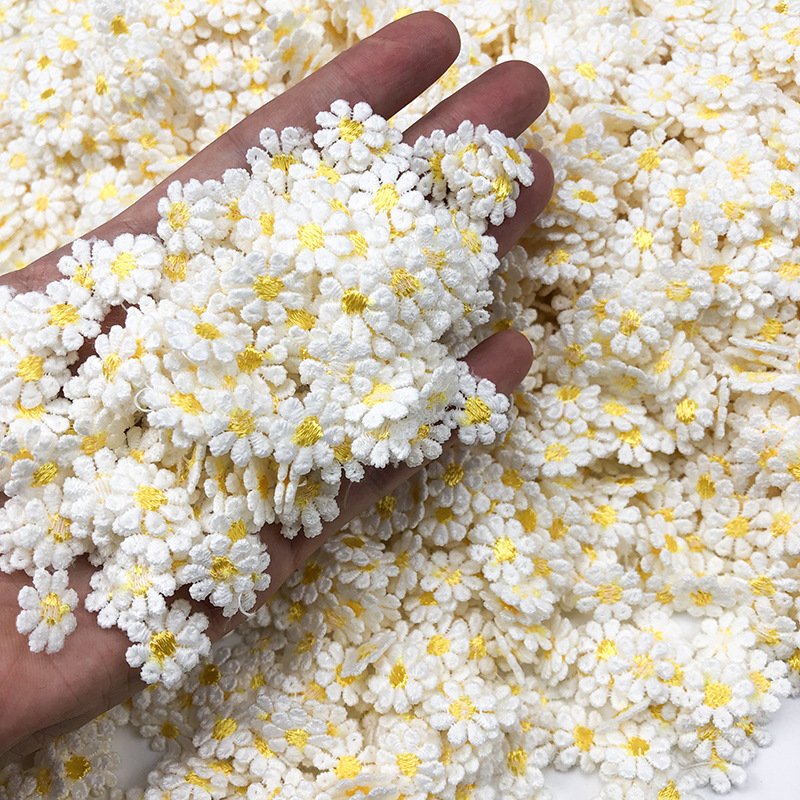 Embroidery Yellow Flower - 50 шт. водорастворимого кружева для вышивки,