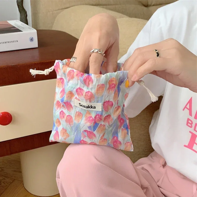 Embroidery Wallet - Японский цветок на шнурке портмоне кошелек