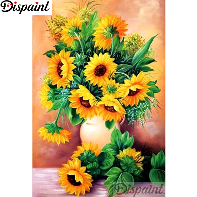 Embroidery Yellow Flower - Dispaint полная квадратная/круглая дрель 5D DIY
