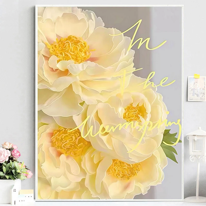 Embroidery Yellow Flower - Желтые цветы 5D алмазная живопись полная