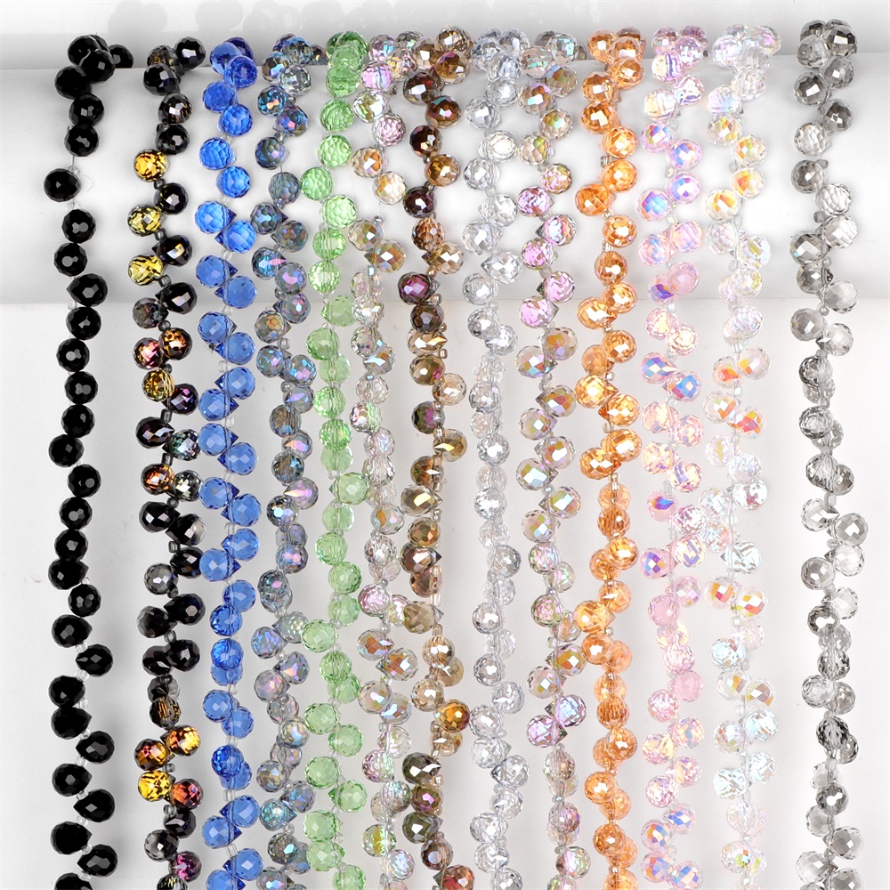 Embroidery Glass Beads - Очаровательная подвеска 8x10 мм с гранеными