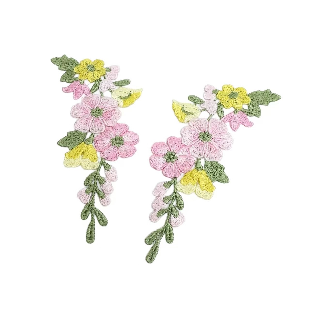 Embroidery Yellow Flower - 10 шт./лот 5,5*13 см розовый желтый