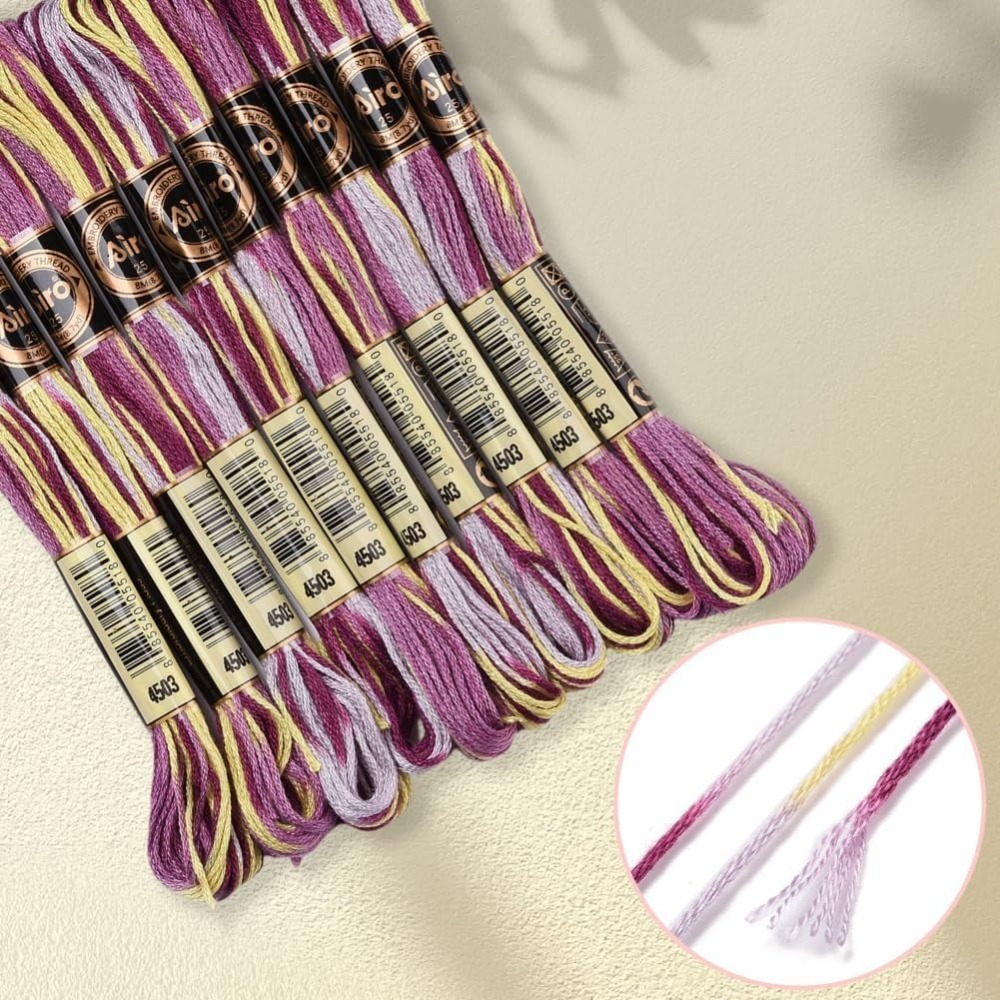 6-прядная фиолетовая разноцвет – обзор и цена Embroidery Handicraft