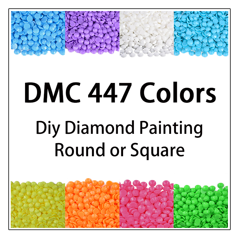 DMC 447 цветов 5D Diy алмазная – обзор и цена Embroidery Glass Beads