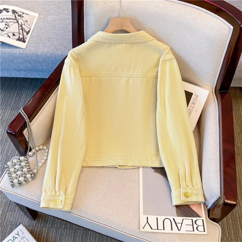 Корейская винтажная джинсовая  – обзор и цена Embroidery Yellow Flower