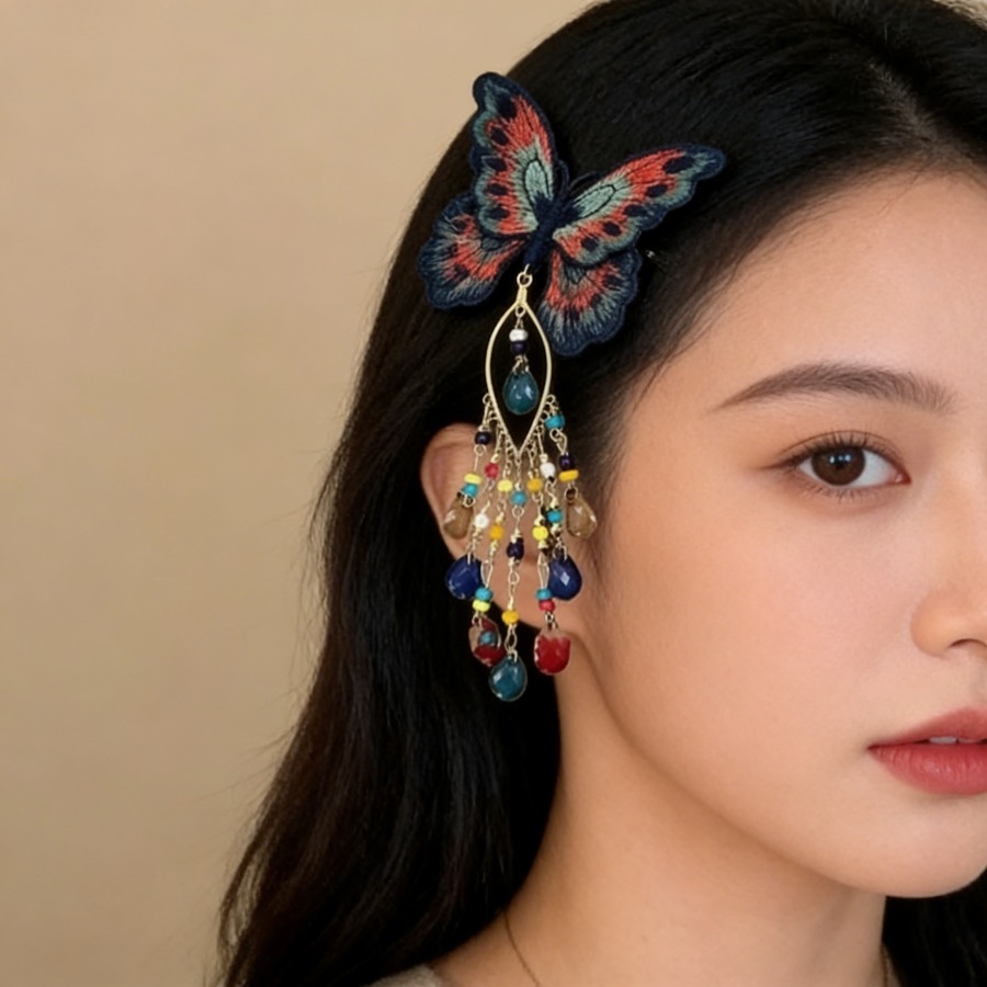 Новые заколки для волос в кита – обзор и цена Embroidery Glass Beads