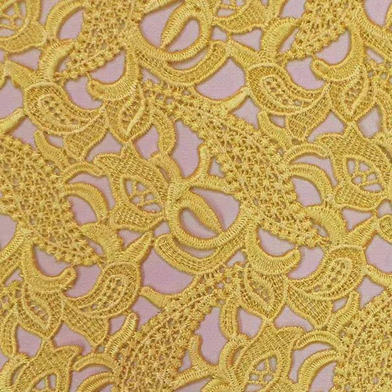 Высококачественная кружевная т – обзор и цена Embroidery Yellow Flower