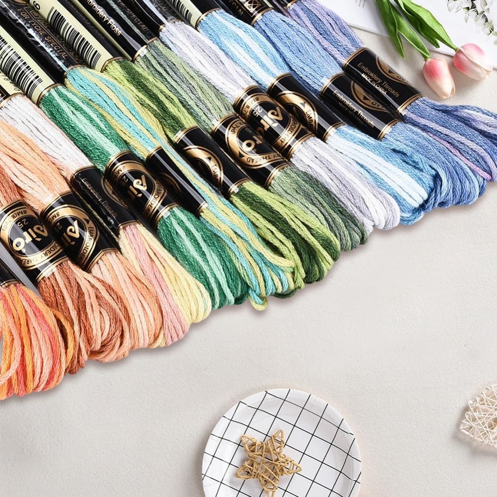 12 мотков, 105 ярдов, разноцве – обзор и цена Embroidery Handicraft