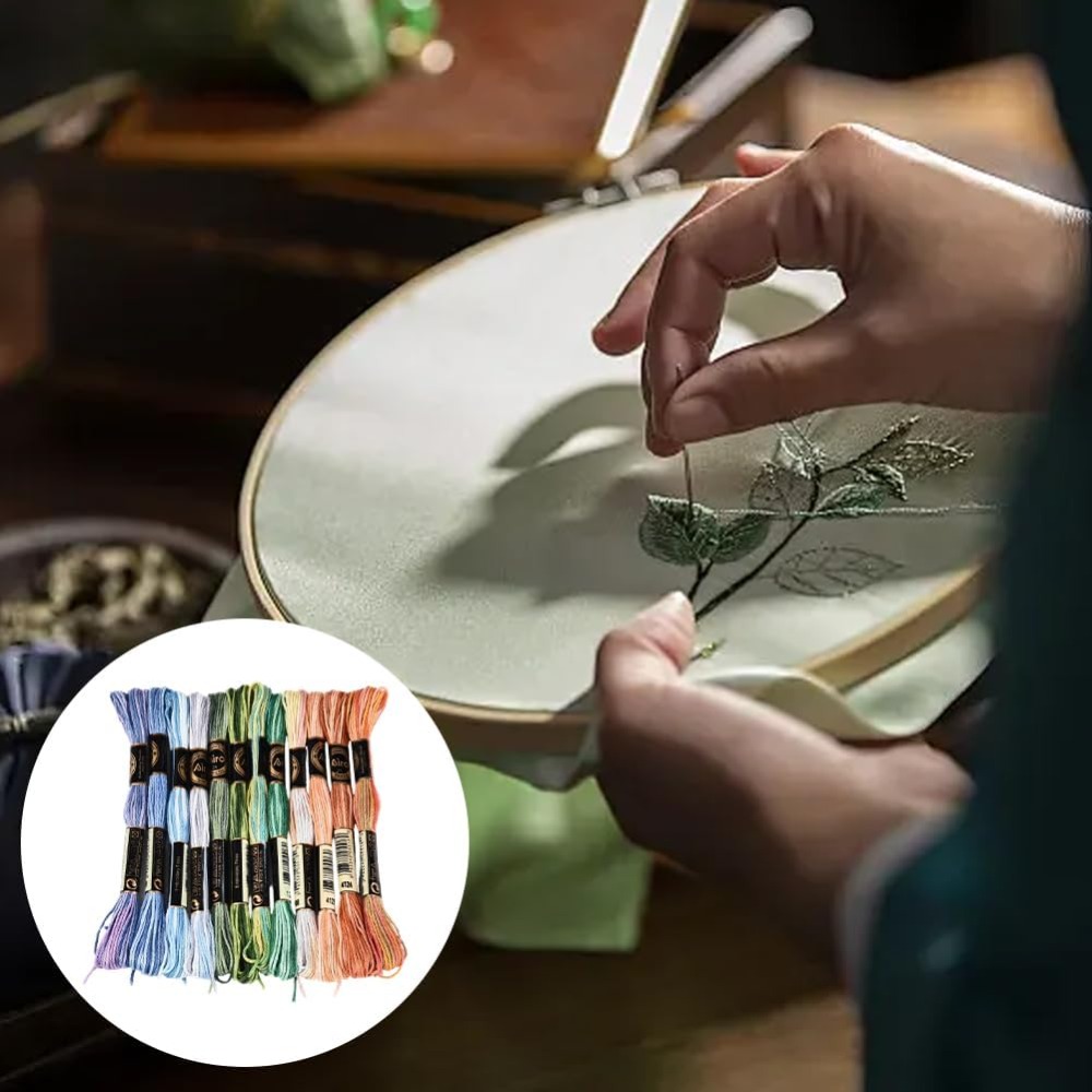 12 мотков, 105 ярдов, разноцве – обзор и цена Embroidery Handicraft