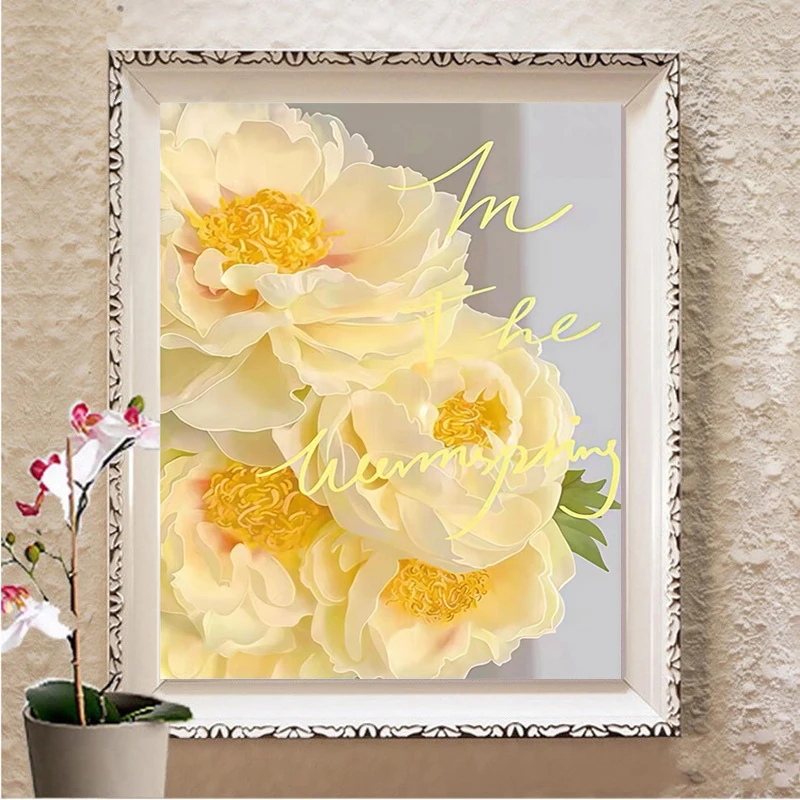 Желтые цветы 5D алмазная живоп – обзор и цена Embroidery Yellow Flower