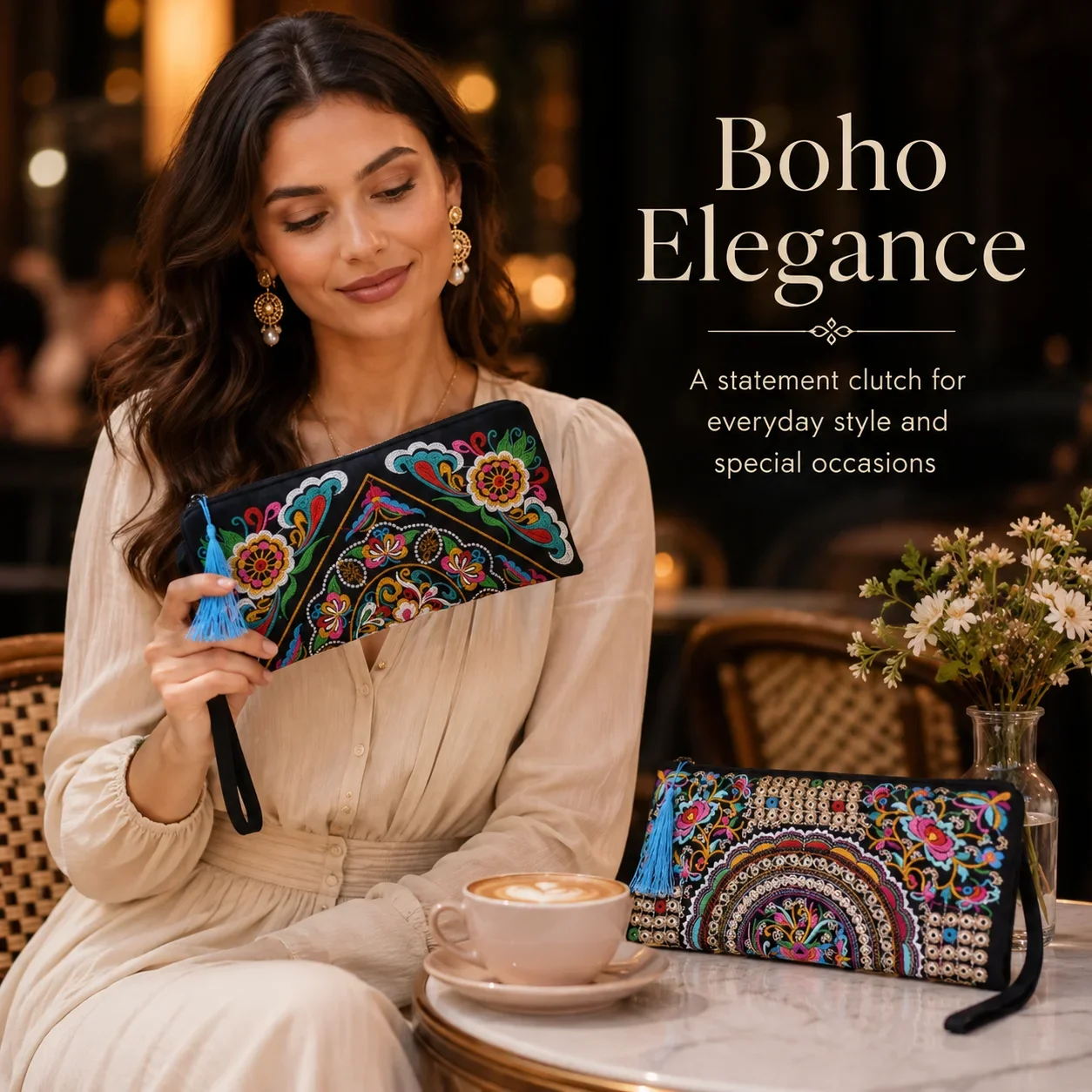 Этнический винтажный длинный к – обзор и цена Embroidery Wallet