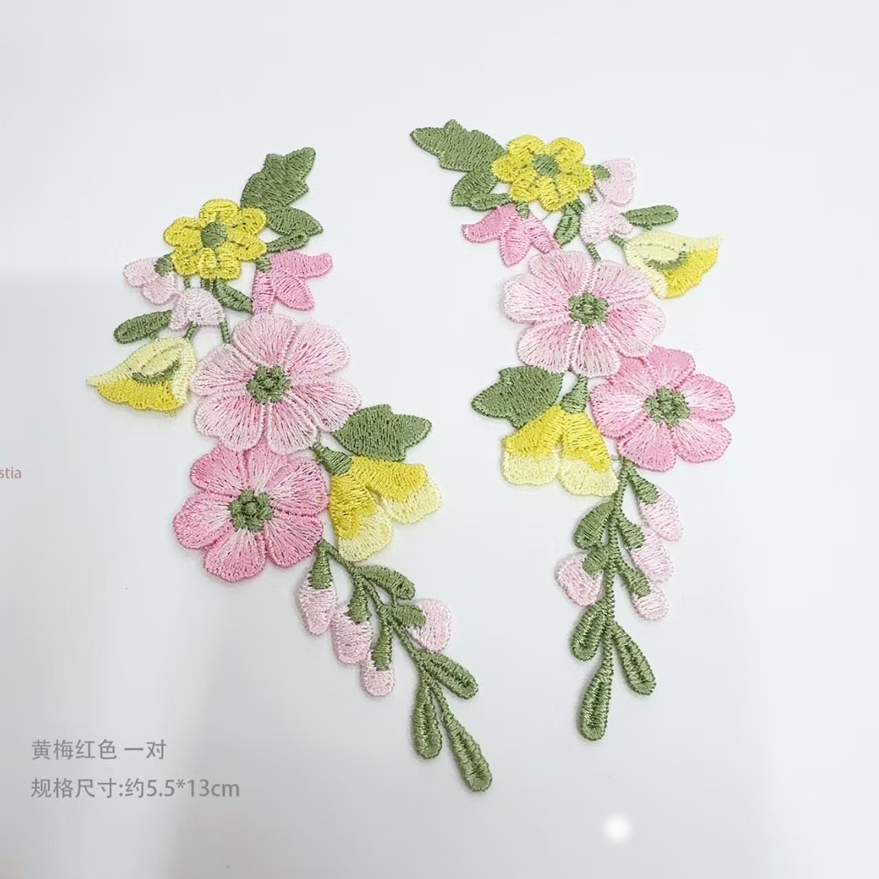 10 шт./лот 5,5*13 см розовый ж – обзор и цена Embroidery Yellow Flower