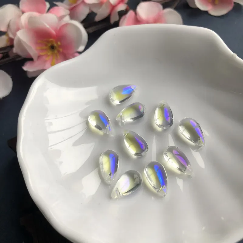 20 шт. 8x14 мм, разноцветные с – обзор и цена Embroidery Glass Beads